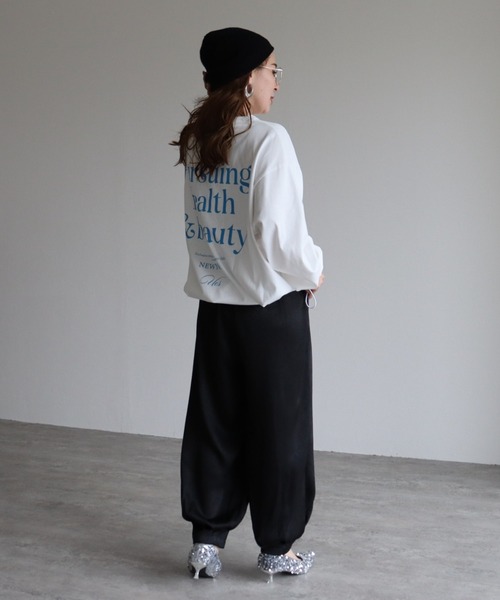 zena(ジェナ)の「ヴィンテージサテンデザインパンツ(その他パンツ・レディース・ミント/ブラック/ブラウン・M)」の6枚目の写真