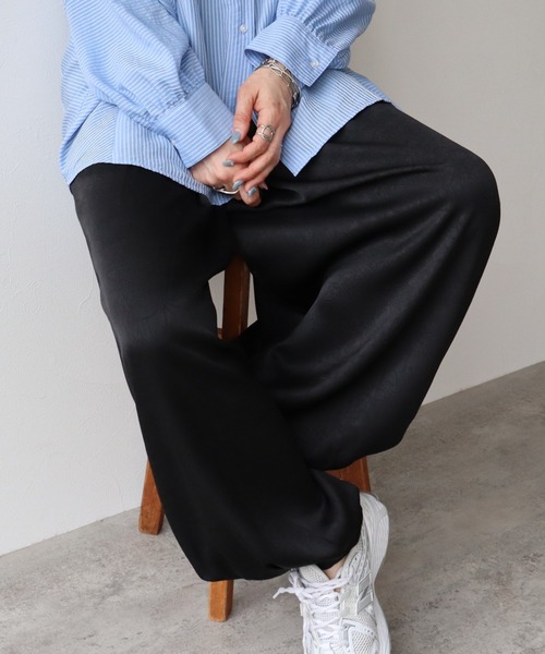 zena(ジェナ)の「ヴィンテージサテンデザインパンツ(その他パンツ・レディース・ミント/ブラック/ブラウン・M)」の5枚目の写真