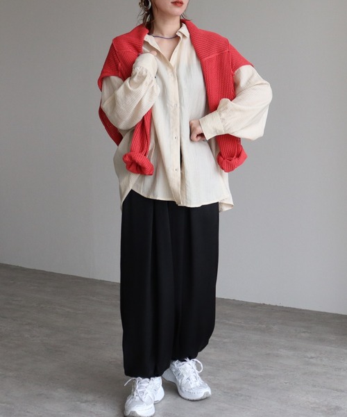 zena(ジェナ)の「ヴィンテージサテンデザインパンツ(その他パンツ・レディース・ミント/ブラック/ブラウン・M)」の9枚目の写真