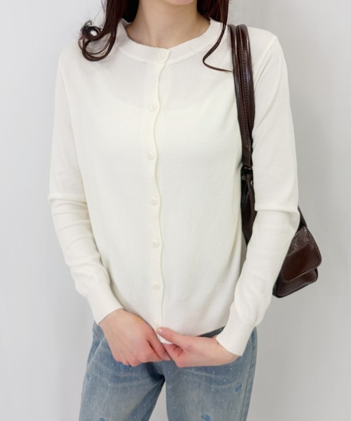 frunco(フランコ)の「【ZOZOTOWN限定】ノーカラーカーディガン(カーディガン/ボレロ・レディース・ブルー/グレー/アイボリー/ブラック/ベージュ/グリーン・FREE)」の7枚目の写真