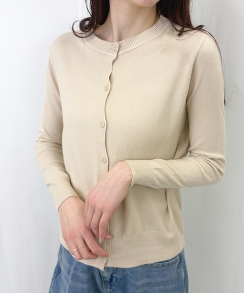 frunco(フランコ)の「【ZOZOTOWN限定】ノーカラーカーディガン(カーディガン/ボレロ・レディース・ブルー/グレー/アイボリー/ブラック/ベージュ/グリーン・FREE)」の15枚目の写真
