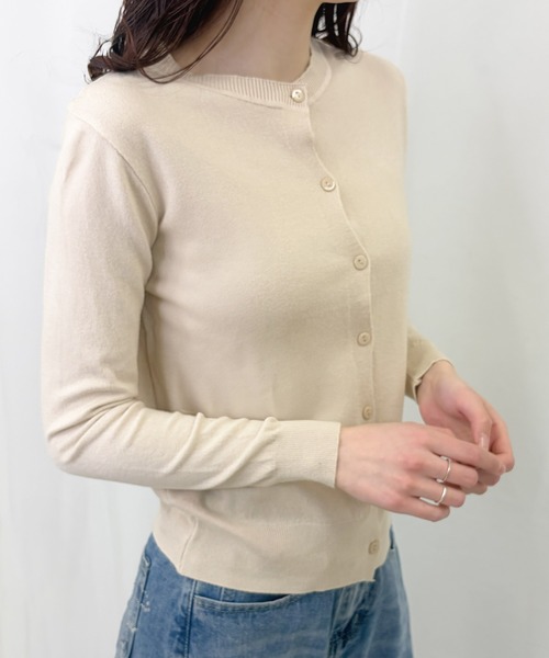 frunco(フランコ)の「【ZOZOTOWN限定】ノーカラーカーディガン(カーディガン/ボレロ・レディース・ブルー/グレー/アイボリー/ブラック/ベージュ/グリーン・FREE)」の16枚目の写真