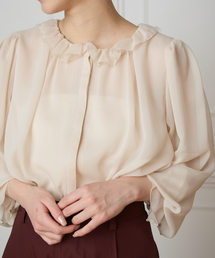 IENA LA BOUCLE（イエナラブークル）の「IENA LA BOUCLE ジョーゼットフリル襟ブラウス（シャツ/ブラウス）」