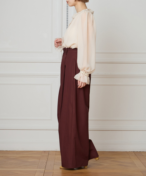 IENA LA BOUCLE(イエナラブークル)の「IENA LA BOUCLE ジョーゼットフリル襟ブラウス(シャツ/ブラウス・レディース・ブラウン/アイボリー・FREE)」の10枚目の写真