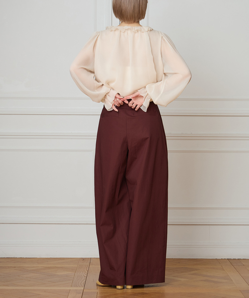 IENA LA BOUCLE(イエナラブークル)の「IENA LA BOUCLE ジョーゼットフリル襟ブラウス(シャツ/ブラウス・レディース・ブラウン/アイボリー・FREE)」の11枚目の写真