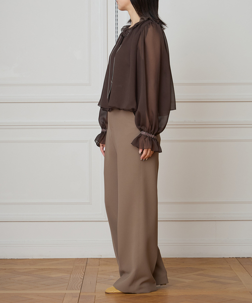 IENA LA BOUCLE(イエナラブークル)の「IENA LA BOUCLE ジョーゼットフリル襟ブラウス(シャツ/ブラウス・レディース・ブラウン/アイボリー・FREE)」の19枚目の写真