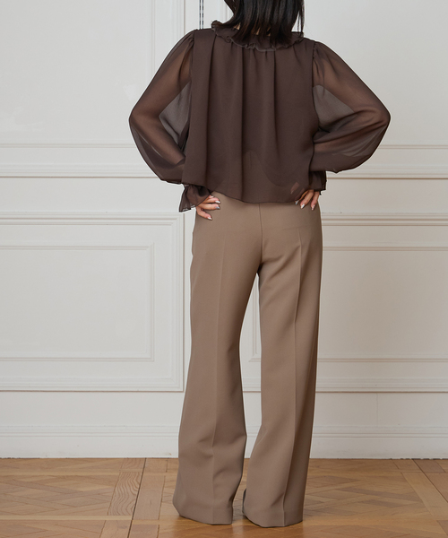 IENA LA BOUCLE(イエナラブークル)の「IENA LA BOUCLE ジョーゼットフリル襟ブラウス(シャツ/ブラウス・レディース・ブラウン/アイボリー・FREE)」の20枚目の写真