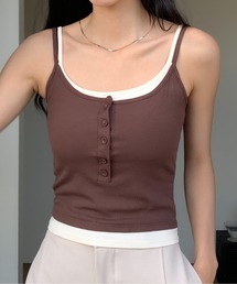 Siel（シエル）の「レイヤードヘンリーキャミ（タンクトップ）」