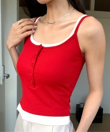 Siel（シエル）の「レイヤードヘンリーキャミ（タンクトップ）」