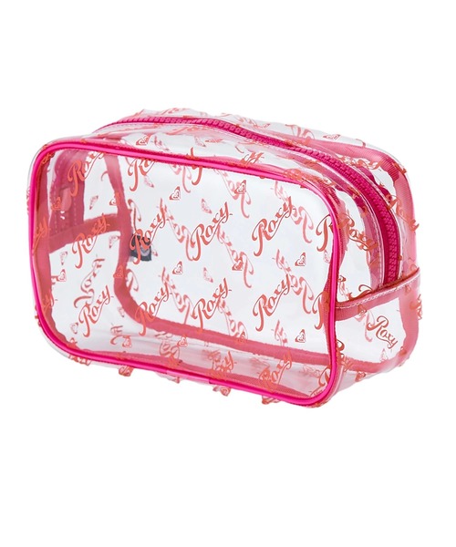 ROXY(ロキシー)の「ROXY ウィメンズ SUNSAND POUCH その他アクセサリー 【2026年春夏モデル】/ロキシー総柄ロゴクリアポーチ(ポーチ・レディース・ブラック/ピンク/マルチ・FREE)」の2枚目の写真