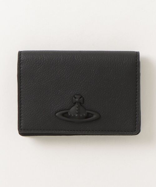 Vivienne Westwood（ヴィヴィアンウエストウッド）の「RUBBER 3D ORB FLAP CARD HOLDER（財布・レディース・ブラック/ライトピンク・FREE）」の2枚目の写真