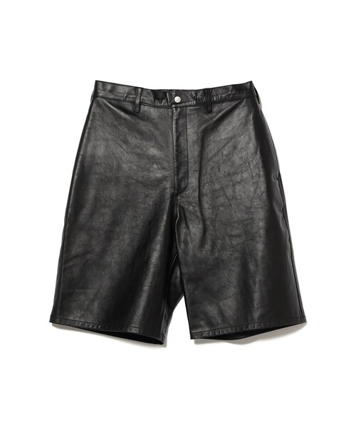 BEAMS(ビームス)の「カウレザー イージー ショートパンツ【ワイドストレートフィット】(その他パンツ・メンズ・ブラック・L/M/S/XL)」の15枚目の写真