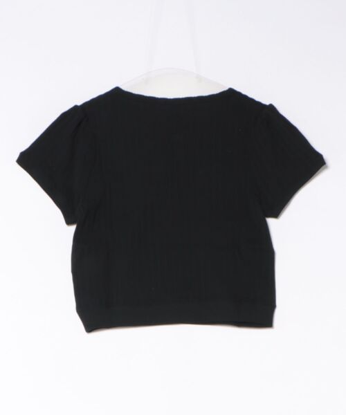 Healthknit（ヘルスニット）の「【Healthknit】26SS ジャガードリブ ヘンリーネック 半袖 コンパクトTシャツHR26S-L307（Tシャツ/カットソー・レディース・ブラック/アイボリー・FREE）」の13枚目の写真