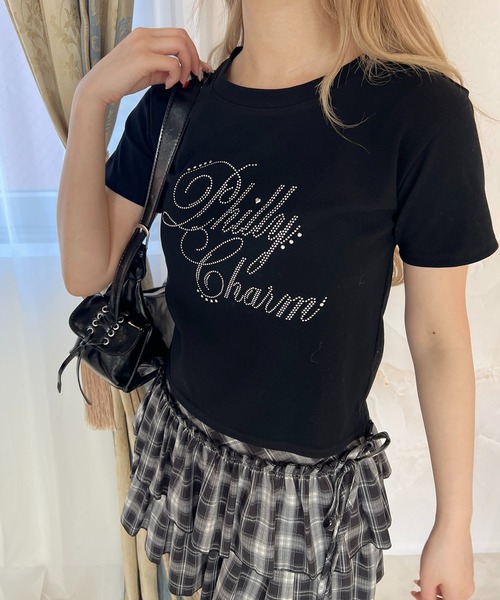 PHILLY(フィリー)の「《プチプラ¥2199★》PHILLYロゴスタッズT(Tシャツ/カットソー・レディース・ブラック/ホワイト・FREE)」の9枚目の写真