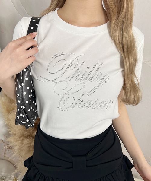 PHILLY(フィリー)の「《プチプラ¥2199★》PHILLYロゴスタッズT(Tシャツ/カットソー・レディース・ブラック/ホワイト・FREE)」の3枚目の写真