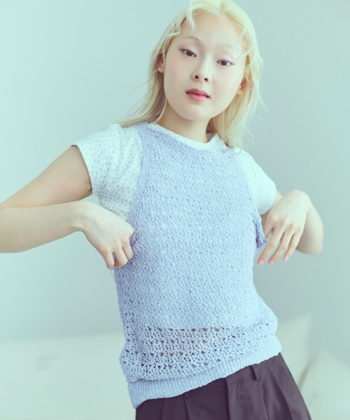 Slub Mesh Knit Tank（ニット/セーター）｜EN NEUME（エンノイム）の