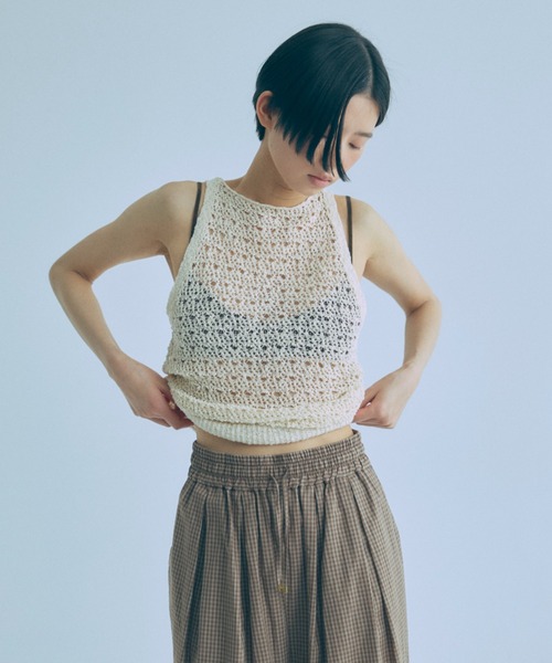 Slub Mesh Knit Tank（ニット/セーター）｜EN NEUME（エンノイム）の