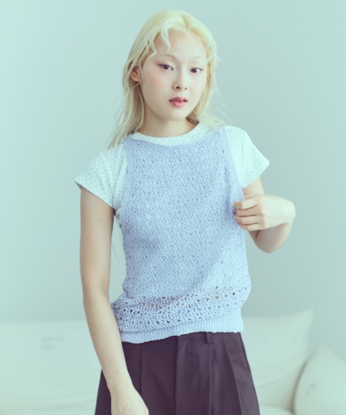 Slub Mesh Knit Tank（ニット/セーター）｜EN NEUME（エンノイム）の