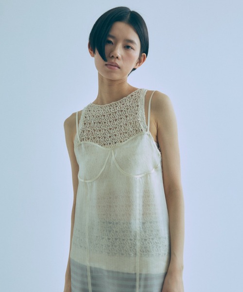 Slub Mesh Knit Tank（ニット/セーター）｜EN NEUME（エンノイム）の