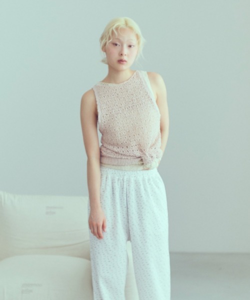EN NEUME(エンノイム)の「Slub Mesh Knit Tank(ニット/セーター・レディース・アイボリー/ブルー/ピンク・FREE)」の19枚目の写真