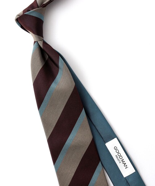 NOLLEY’S（ノーリーズ）の「クレリックペールストライプ 26SSコレクション（ネクタイ・メンズ・ベージュ系その他/ブルー系その他・FREE）」の2枚目の写真