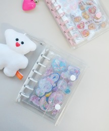 Jelly moo（ジェリームー）の「【 Jelly moo / ジェリームー 】 A7サイズ クリア カラーリング バインダー シール帳 ( 10リフィル付き )（ステッカー/テープ）」