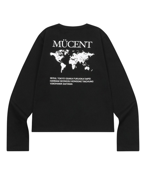 MUCENT(ムセント)の「スローガン長袖Tシャツ(2カラー)(Tシャツ/カットソー・レディース・ホワイト/ブラック・FREE)」の1枚目の写真