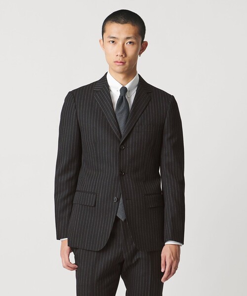 UNITED ARROWS & SONS(ユナイテッドアローズアンドサンズ)の「<UNITED ARROWS & SONS by MASATAKA HATTORI>NARROW S3B JACKET/テーラードジャケット(テーラードジャケット・メンズ・ブラック/ダークオレンジ・44/48/46/50)」の1枚目の写真