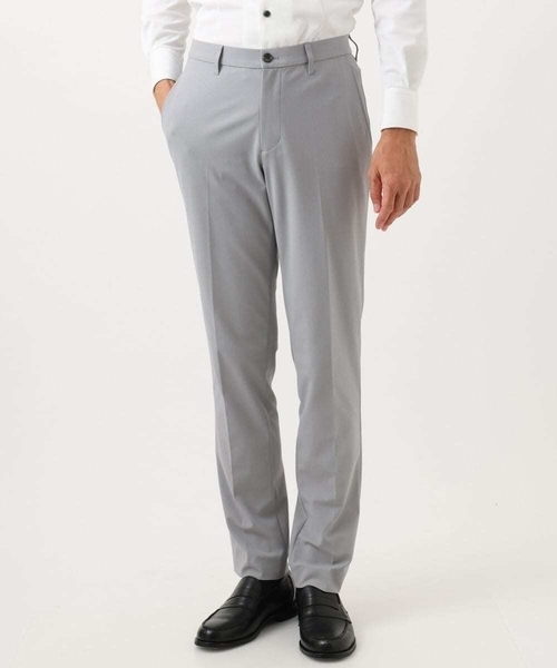 MICHEL KLEIN HOMME   （ミッシェルクランオム）の「【セットアップ】コットンライクストレッチスラックスパンツ（スラックス・メンズ・ブラック/グレー・MEDIUM/LARGE/X-LARGE）」の3枚目の写真