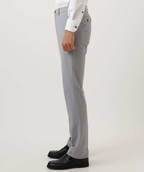MICHEL KLEIN HOMME   （ミッシェルクランオム）の「【セットアップ】コットンライクストレッチスラックスパンツ（スラックス・メンズ・ブラック/グレー・MEDIUM/LARGE/X-LARGE）」の6枚目の写真
