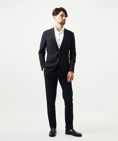 MICHEL KLEIN HOMME   （ミッシェルクランオム）の「【セットアップ】コットンライクストレッチスラックスパンツ（スラックス・メンズ・ブラック/グレー・MEDIUM/LARGE/X-LARGE）」の15枚目の写真