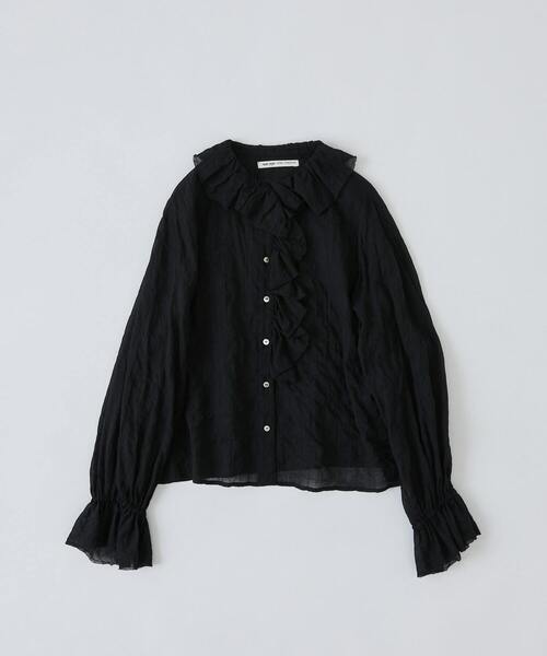 conges payes ADIEU TRISTESSE(コンジェ ペイエ アデュートリステス)の「Kanocoさんコラボ フリルブラウス(シャツ/ブラウス・レディース・チェック/オフホワイト/ブラック・38)」の1枚目の写真