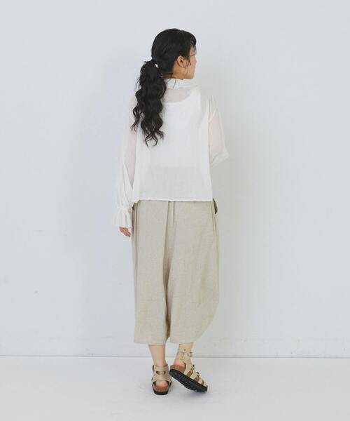 conges payes ADIEU TRISTESSE(コンジェ ペイエ アデュートリステス)の「Kanocoさんコラボ フリルブラウス(シャツ/ブラウス・レディース・チェック/オフホワイト/ブラック・38)」の14枚目の写真