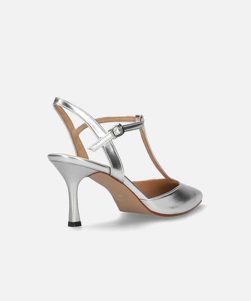 MAMIAN(マミアン)の「ポインテッドトゥ Tストラップ バックストラップパンプス (7.0cmヒール)(パンプス・レディース・グレイッシュベージュ/ブラック/シルバー・M/S/LL/L)」の18枚目の写真