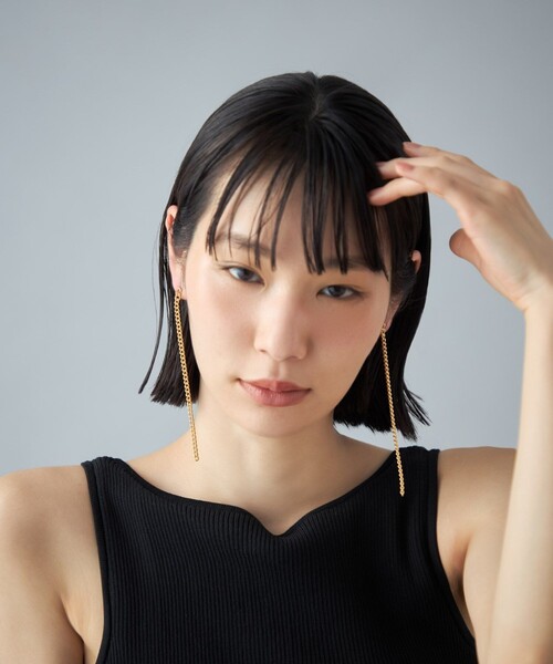 Jouete（ジュエッテ）の「[コネクト] ピアス ロングチェーン（ピアス（両耳用）・レディース・イエローゴールド・FREE）」の8枚目の写真