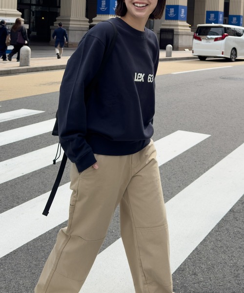 CANAL JEAN（キャナルジーン）の「Twelve12　Lex 63 スウェット 裏毛（スウェット・レディース・ホワイト/ネイビー/アッシュ・LARGE/X-LARGE）」の4枚目の写真