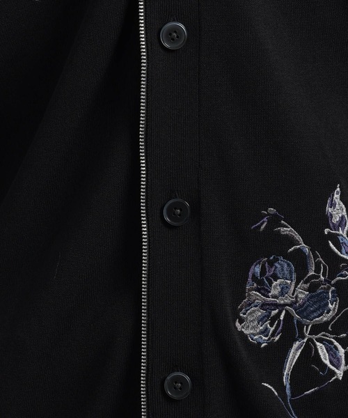 HARE(ハレ)の「Flowerシシュウカーディガン(HARE)(カーディガン/ボレロ・メンズ・グレー/ブラック・FREE)」の16枚目の写真