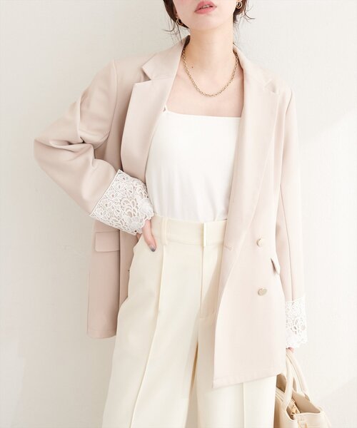 natural couture（ナチュラルクチュール）の「選べる2丈カップ付きインナー（キャミソール・レディース・オフホワイト/ブラック/ライトベージュ・MEDIUM/SMALL）」の5枚目の写真