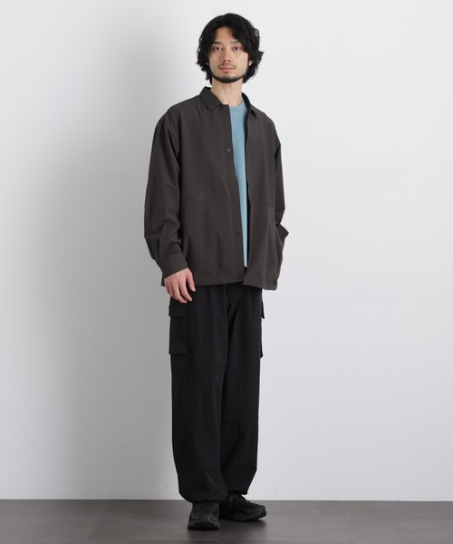 NANO universe（ナノユニバース）の「ナイロンリラックスカーゴパンツ（カーゴパンツ・メンズ・カーキ/ベージュ/ブラック・L/M/S）」の15枚目の写真