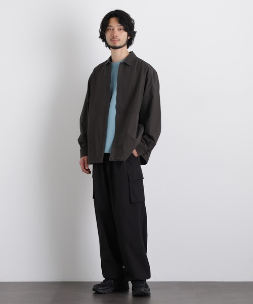 NANO universe（ナノユニバース）の「ナイロンリラックスカーゴパンツ（カーゴパンツ・メンズ・カーキ/ベージュ/ブラック・L/M/S）」の16枚目の写真