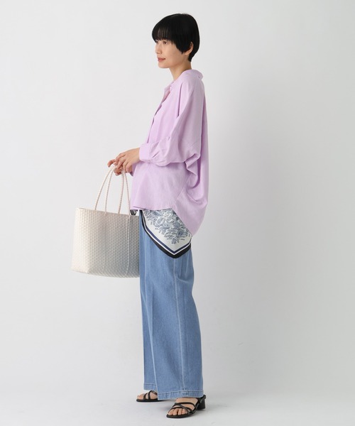 Elura(エルーラ)の「リネンブレンドスキッパーシャツ/659649(シャツ/ブラウス・レディース・ライトピンク/チャコールグレー/ブラウン/グリーン・FREE)」の14枚目の写真