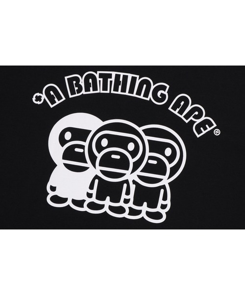 A BATHING APE(アベイシングエイプ)の「BABY MILO TRIM TEE(Tシャツ/カットソー・キッズ・ブラック/サックスブルー・150/160)」の5枚目の写真