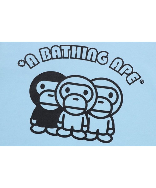 A BATHING APE(アベイシングエイプ)の「BABY MILO TRIM TEE(Tシャツ/カットソー・キッズ・ブラック/サックスブルー・150/160)」の6枚目の写真