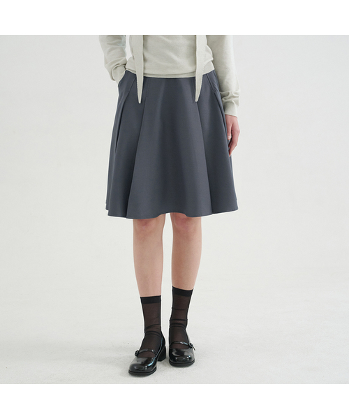 MICANE（ミケーネ）の「ラミエルフレアミディスカート（スカート・レディース・ブラック/チャコール・XX-LARGE/SMALL/X-SMALL/MEDIUM/LARGE/X-LARGE）」の2枚目の写真
