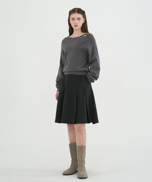 MICANE（ミケーネ）の「ラミエルフレアミディスカート（スカート・レディース・ブラック/チャコール・XX-LARGE/SMALL/X-SMALL/MEDIUM/LARGE/X-LARGE）」の5枚目の写真