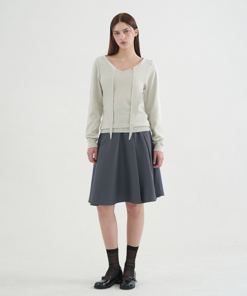 MICANE（ミケーネ）の「ラミエルフレアミディスカート（スカート・レディース・ブラック/チャコール・XX-LARGE/SMALL/X-SMALL/MEDIUM/LARGE/X-LARGE）」の11枚目の写真