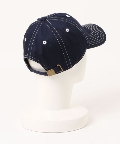 BACK NUMBER（バックナンバー）の「【BACK NUMBER】配色ステッチ Bロゴ キャップ (6パネル / コットン100%ツイル / ベンチレーション)（キャップ・メンズ・サックスブルー/ブラック/グリーン/レッド/ベージュ/ネイビー・フリー）」の7枚目の写真