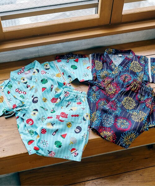 apres les cours（アプレレクール）の「【26年夏新作】アプレのはんなりBOYS甚平（浴衣・キッズ・サックスブルー/ネイビー・130/120/110/100/80/90）」の6枚目の写真