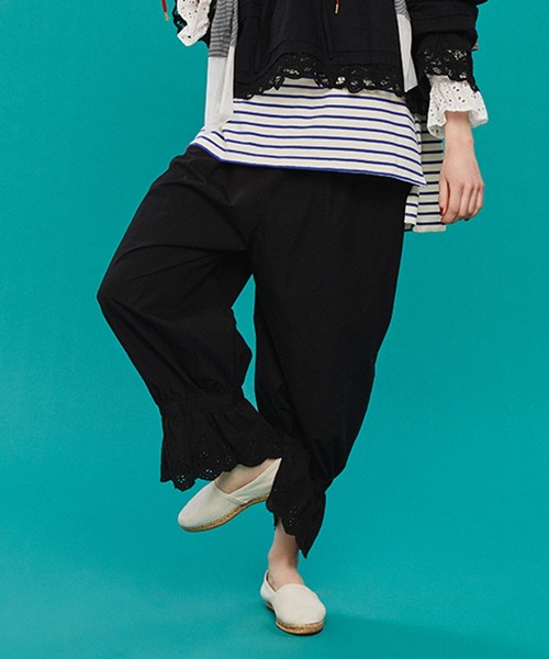 studio CLIP（スタディオクリップ）の「【Limited Line】裾レースドロワーズ（その他パンツ・レディース・アイボリー/ブラック・FREE）」の2枚目の写真