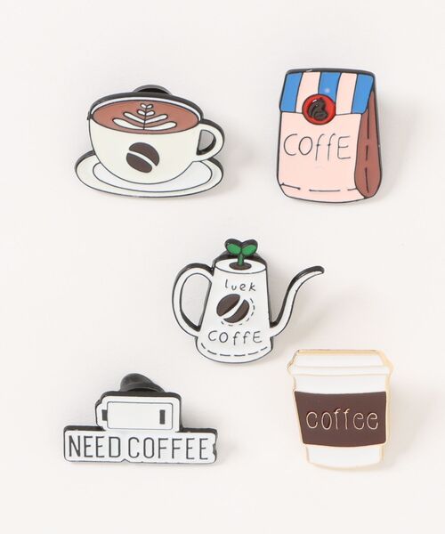Port（ポート）の「♪ 5個セット ♪ COFFEE コーヒー ピンズ セット（バッジ・レディース・その他・FREE）」の5枚目の写真